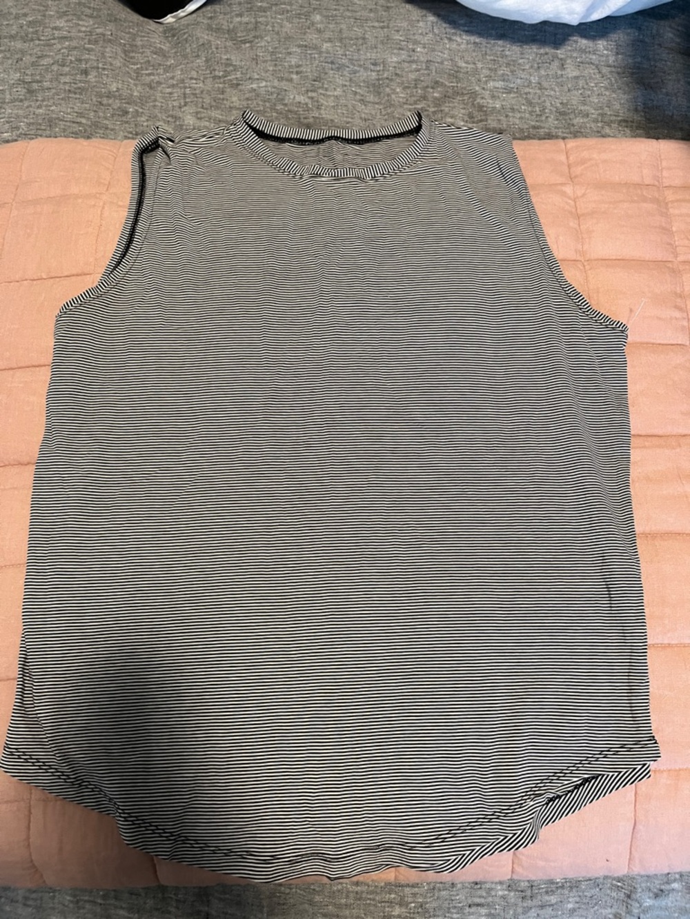 Lululemon Love Striped Sleeveless Muscle Tank - Black & White